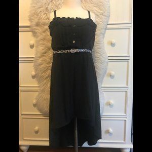 Spaghetti strap hi-low sundress